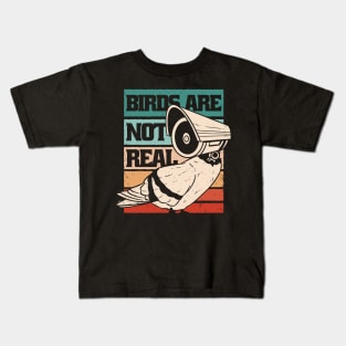 Birds Are Not Real Kids T-Shirt